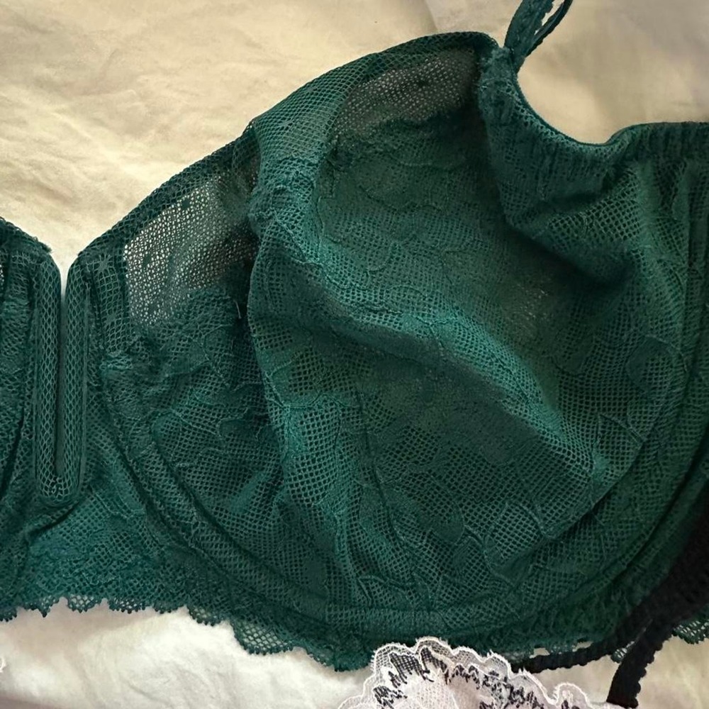 Auden Lace Underwire Bra Bundle Black Waist Band Set Green Pink 36DD, 36D comfy - Picture 6 of 8